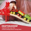 imageTiny Land 110PCS Wooden Train Set  Toy Train with Tracks for Kids Ages 37 Compatible with Major Brands Ideal Railway Playset for Boys and Girls Great Birthday110PCS Train Set