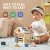 imageTiny Land 9in1 Wooden Activity Cube Montessori Baby Activity Center for 1 Year Old Educational Toy for Toddlers Ideal Gift for Boys and Girls MorandiMorandi