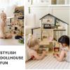 imageTiny Land Doll House Modern Family Dollhouse with Realistic Design Wooden Dollhouse with 53Pcs Furniture  Ideal Gift for Kids Ages 3