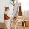 imageTiny Land Easel for Kids DoubleSided Magnetic Easel Adjustable Wooden Kids Art Easel with Paper Roll LearningToy for 345678 Years Old Boy ampamp Girls