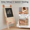 imageTiny Land Easel for Kids DoubleSided Magnetic Easel Adjustable Wooden Kids Art Easel with Paper Roll LearningToy for 345678 Years Old Boy ampamp Girls