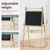 imageTiny Land Easel for Kids DoubleSided Magnetic Easel with Drawing Accessories Adjustable Wooden Kids Art Easel with Paper Roll LearningToy for 345678 Years Old Boy ampamp Girls GreenGreen