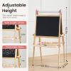 imageTiny Land Easel for Kids DoubleSided Magnetic Easel with Drawing Accessories Adjustable Wooden Kids Art Easel with Paper Roll LearningToy for 345678 Years Old Boy ampamp Girls GreenPink