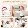 imageTiny Land Easel for Kids with 2 Drawing Paper Roll Adjustable Kids Art Easel LearningToy for 345678 Years Old Boy ampamp Girls Wooden Chalkboard ampamp Magnetic Whiteboard ampamp Painting Paper Stand