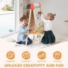 imageTiny Land Easel for Kids with 2 Drawing Paper Roll Adjustable Kids Art Easel LearningToy for 345678 Years Old Boy ampamp Girls Wooden Chalkboard ampamp Magnetic Whiteboard ampamp Painting Paper Stand