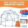 imageTiny Land Fort Building Kit Creative Fort Indoor Outdoor for 512 Years Old Boys and Girls STEM Building Toys with Storage Bag DIY Castles Tunnels with 86 Rods and 44 BallsRedbule