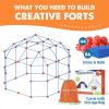 imageTiny Land Fort Building Kit Creative Fort Indoor Outdoor for 512 Years Old Boys and Girls STEM Building Toys with Storage Bag DIY Castles Tunnels with 86 Rods and 44 BallsRedbule
