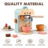 imageTiny Land Kids Coffee Maker Wooden Kitchen Toys  17Pcs Toy Coffee Maker Playset  Wooden Play Toys Play Kitchen Accessories for Girls ampamp Boys