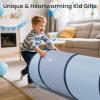 imageTiny Land Kids Play Tunnel Tent for Toddlers 69quot x 18quot Foldable Crawl Toys for Baby Indoor ampamp Outdoor Pop Up Dog Tunnel with Breathable Mesh BlueBlue