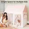imageTiny Land Kids Tent with Mat Kids Play Tent for Toddlers Playhouse for Kid Indoor Ideal Toy Gift for 3 Girls Play Room FurniturePink and Offwhite