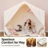 imageTiny Land Kids Tent with Mat and Star Lights Indoor Playhouse for Toddlers 57quotx36quotx52quot Large Reading Nook for Girls ampamp Boys Modern Bed Canopy for Kids Room