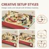 imageTiny Land Large Wooden Train Table 479x352 100PCS Train Set 3 Storage Bins Activity Playset for Kids Ages 3