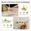 imageTiny Land Montessori Toy Set for Babies 79 Months Senser Play Kit  5in1 Wooden Learning Toys with Object Permanence Box Sensory Ball Stacking Cups and Mirror PuzzleBody Board Book1315M Educational Box