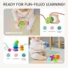 imageTiny Land Montessori Toy Set for Babies 79 Months Senser Play Kit  5in1 Wooden Learning Toys with Object Permanence Box Sensory Ball Stacking Cups and Mirror PuzzleBody Board Book79M Educational Box
