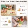imageTiny Land Montessori Toy Set for Babies 79 Months Senser Play Kit  5in1 Wooden Learning Toys with Object Permanence Box Sensory Ball Stacking Cups and Mirror PuzzleBody Board Book1824M Educational Box