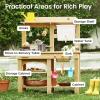 imageTiny Land Outdoor Mud Kitchen for Kids Wooden Play Kitchen with Water Tank Water Play Cooking ampamp Sensory Fun Durable ampamp WeatherResistant Design with Storage Gift for Ages 3