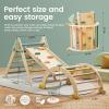 imageTiny Land Pikler Triangle Set7in1 Foldable Montessori Toddler Climbing Toys Indoor Wooden Playground Jungle Gym for Kids Climber Gift for Boys ampamp Girls Toddler Climbing Toys MorandiMorandi
