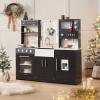 imageTiny Land Play Kitchen for Kids Toy Kitchen Set with Plenty of Play Features New Modern Kids Wooden Play Kitchen Designed in Trendy Home Style with Curtains Gift for Ages 3Black Play Kitchen