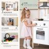 imageTiny Land Play Kitchen for Kids Wooden Kids Play Kitchen Playset Chef Pretend Play Set for Toddlers with Real Lights ampamp Sounds Toys Kitchen with 18 Pcs Toy Food ampamp Cookware AccessoriesWhite