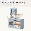 imageTiny Land Play Kitchen for Kids Wooden Toy Kitchen Set with Storage ampamp Accessories Toddler Kitchen Playset with Stove ampamp Sink Kids Kitchen Playset Gift for Ages 38Blue