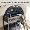 imageTiny Land Space Galaxy Bed Tent for Kids  Sleep Bed Canopy with 9 Planets Design EasytoInstall Indoor Kids Play Tent Imaginative Playhouse Ideal Gift for Boys ampamp Girls  77quot x 40quot x 46quot