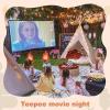 imageTiny Land Teepee Tent for Kids with Star Lights Foldable Play Tent for Girls ampamp Boys Washable Indoor Toddler Tent Cozy Warm Reading Nook ampamp Room DecorOffwhite Kids Teepee