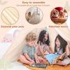 imageTiny Land Teepee Tent for Kids with Star Lights Foldable Play Tent for Girls ampamp Boys Washable Indoor Toddler Tent Cozy Warm Reading Nook ampamp Room DecorOffwhite Kids Teepee