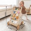 imageTiny Land Wooden Baby Walker Adjustable Speed Baby Push Walker for Boys and Girls Montessori Activity Center Push Toy for Kids Development RainbowMorandi