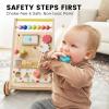 imageTiny Land Wooden Baby Walker Adjustable Speed Baby Push Walker for Boys and Girls Montessori Activity Center Push Toy for Kids Development RainbowRainbow