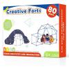 imageTiny Land Fort Building Kit Creative Fort Indoor Outdoor for 512 Years Old Boys and Girls STEM Building Toys with Storage Bag DIY Castles Tunnels with 86 Rods and 44 BallsRedbule