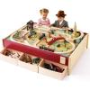 imageTiny Land Large Wooden Train Table 479x352 100PCS Train Set 3 Storage Bins Activity Playset for Kids Ages 3