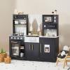 imageTiny Land Play Kitchen for Kids Toy Kitchen Set with Plenty of Play Features New Modern Kids Wooden Play Kitchen Designed in Trendy Home Style with Curtains Gift for Ages 3Black Play Kitchen