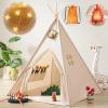 imageTiny Land Teepee Tent for Kids with Star Lights Foldable Play Tent for Girls ampamp Boys Washable Indoor Toddler Tent Cozy Warm Reading Nook ampamp Room DecorOffwhite Kids Teepee