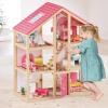 imageTiny Land Wooden Dollhouse for Girls  6 Rooms Wooden Doll House DIY Pretend Doll House with 31Pcs Furniture Accessories Creative Gift for Girl Ages 3Pink
