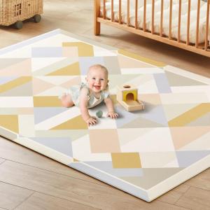 imageTiny Land Baby Crawling Mat Reversible Baby Play Mat 78quot X 55quot Waterproof NonSlip Larger Playmat Odorless Foam Floor Mat for InfantsToddlersForest WondersModern Zoo Oasis