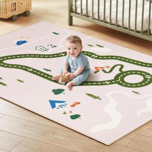 imageTiny Land Baby Crawling Mat Reversible Baby Play Mat 78quot X 55quot Waterproof NonSlip Larger Playmat Odorless Foam Floor Mat for InfantsToddlersForest WondersForest Wonders