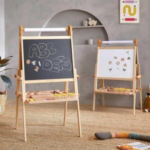 imageTiny Land Easel for Kids DoubleSided Magnetic Easel Adjustable Wooden Kids Art Easel with Paper Roll LearningToy for 345678 Years Old Boy ampamp Girls