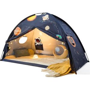 imageTiny Land Space Galaxy Bed Tent for Kids  Sleep Bed Canopy with 9 Planets Design EasytoInstall Indoor Kids Play Tent Imaginative Playhouse Ideal Gift for Boys ampamp Girls  77quot x 40quot x 46quot