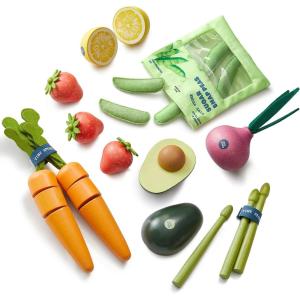 imageTiny Land Wooden Dairy ampamp Drinks Set  7Piece Pretend Food Toy with Milk Juice ampamp Cheese  Fun Wooden Play Kitchen Accessory for Toddlers ampamp Kids Ages 3Fruit