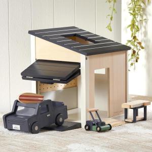 imageTiny Land Wooden Dollhouse Garage Set  Realistic Design with Garage WorkbenchLawn Mower ampamp SUV Car Expansion Dollhouse Furniture ampamp Accessories for Doll house Educational Pretend Play Gift for Kids