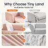 imageTiny Land 2in1 Foldable Kids Couch with Pockets  Soft Thick Toddler Sofa Lounger Couch Convertible Kids Chair for Playroom Bedroom or Living Room Gift for Boys amp GirlsGreenPink