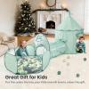 imageTiny Land 3in1 Kids Play Tunnel with Ball Pit amp Tent Pop Up Crawl Tunnel for Toddlers Indoor amp Outdoor Baby Play Tunnel Foldable Crawling Tunnel Toy Gift for 2 Year Old Girl amp Boy GreenGreen