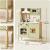 imageTiny Land Play Kitchen for Kids Wooden Farmhouse Kitchen Playset Chef Pretend Play Set for Toddlers wReal Lights amp Sounds Toys Kitchen with 18 Pcs Toy Food amp Cookware Accessories Sage GreenGreen