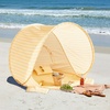 image:imageTiny Land Baby Beach Tent  Pop Up Tent with UV Protection Portable Baby Beach Essentials 354x276x315 Sun Shelter for Infants Baby Summer Outdoor Use Light Blue GinghamPastel Yellow Stripes