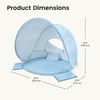 image:imageTiny Land Baby Beach Tent  Pop Up Tent with UV Protection Portable Baby Beach Essentials 354x276x315 Sun Shelter for Infants Baby Summer Outdoor Use Light Blue GinghamLight Blue Gingham