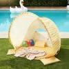 image:imageTiny Land Baby Beach Tent  Pop Up Tent with UV Protection Portable Baby Beach Essentials 354x276x315 Sun Shelter for Infants Baby Summer Outdoor Use Light Blue GinghamPastel Yellow Stripes
