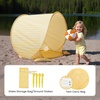image:imageTiny Land Baby Beach Tent  Pop Up Tent with UV Protection Portable Baby Beach Essentials 354x276x315 Sun Shelter for Infants Baby Summer Outdoor Use Light Blue GinghamPastel Yellow Stripes