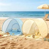 image:imageTiny Land Baby Beach Tent  Pop Up Tent with UV Protection Portable Baby Beach Essentials 354x276x315 Sun Shelter for Infants Baby Summer Outdoor Use Light Blue GinghamPastel Yellow Stripes