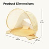 image:imageTiny Land Baby Beach Tent  Pop Up Tent with UV Protection Portable Baby Beach Essentials 354x276x315 Sun Shelter for Infants Baby Summer Outdoor Use Light Blue GinghamPastel Yellow Stripes