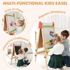 image:imageTiny Land Easel for Kids with 2 Drawing Paper Roll Adjustable Kids Art Easel LearningToy for 345678 Years Old Boy amp Girls Wooden Chalkboard amp Magnetic Whiteboard amp Painting Paper PinkNatural
